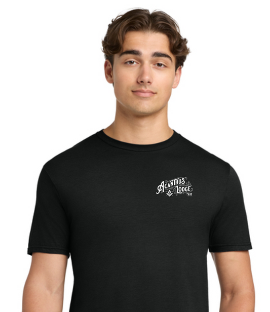 Acanthus Lodge Vintage Compass Back Logo T-Shirt - 64000