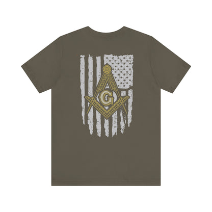 Gnemeth Lodge, Unisex Short Sleeve Tee - American Flag Design