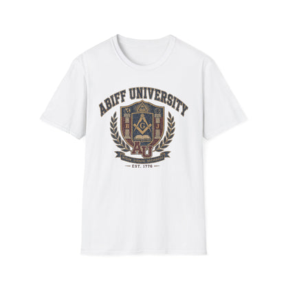 Abiff University Crest T-Shirt — Masonic Vintage College Tee