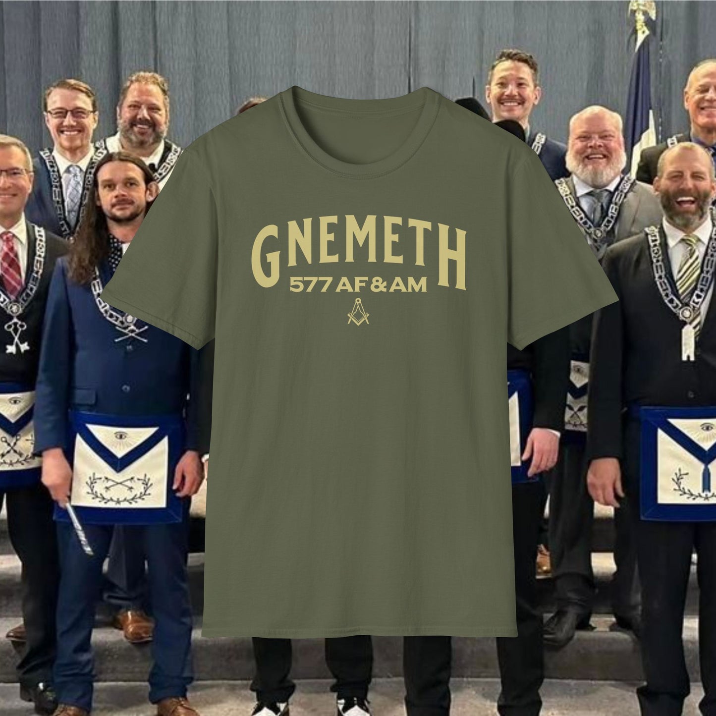 Gnemeth 577 AF & AM Masonic T-Shirt