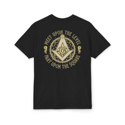 Capital Lodge Compass T-Shirt — "Meet Upon the Level, Part Upon the Square"