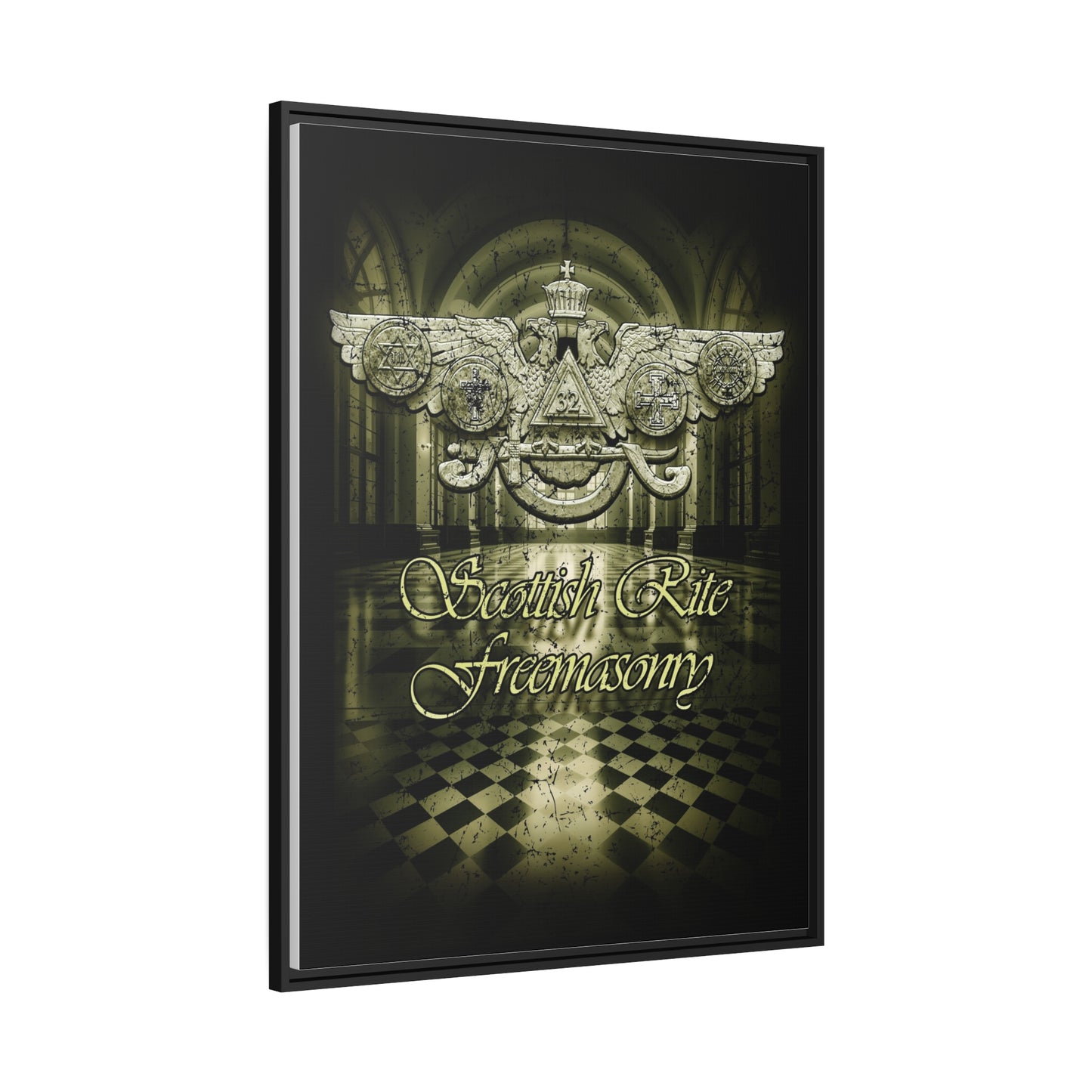 Scottish Rite, Matte Canvas, Black Frame