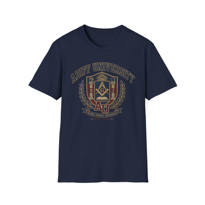 Abiff University Crest T-Shirt — Masonic Vintage College Tee