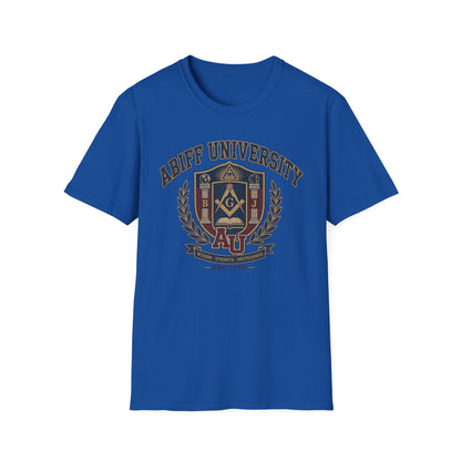 Abiff University Crest T-Shirt — Masonic Vintage College Tee