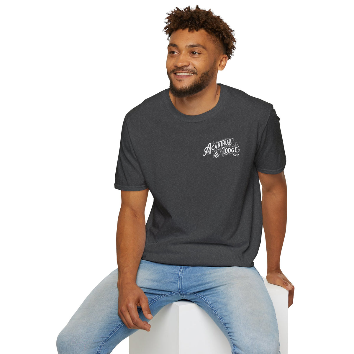 Acanthus Lodge Vintage Compass Back Logo T-Shirt - 64000