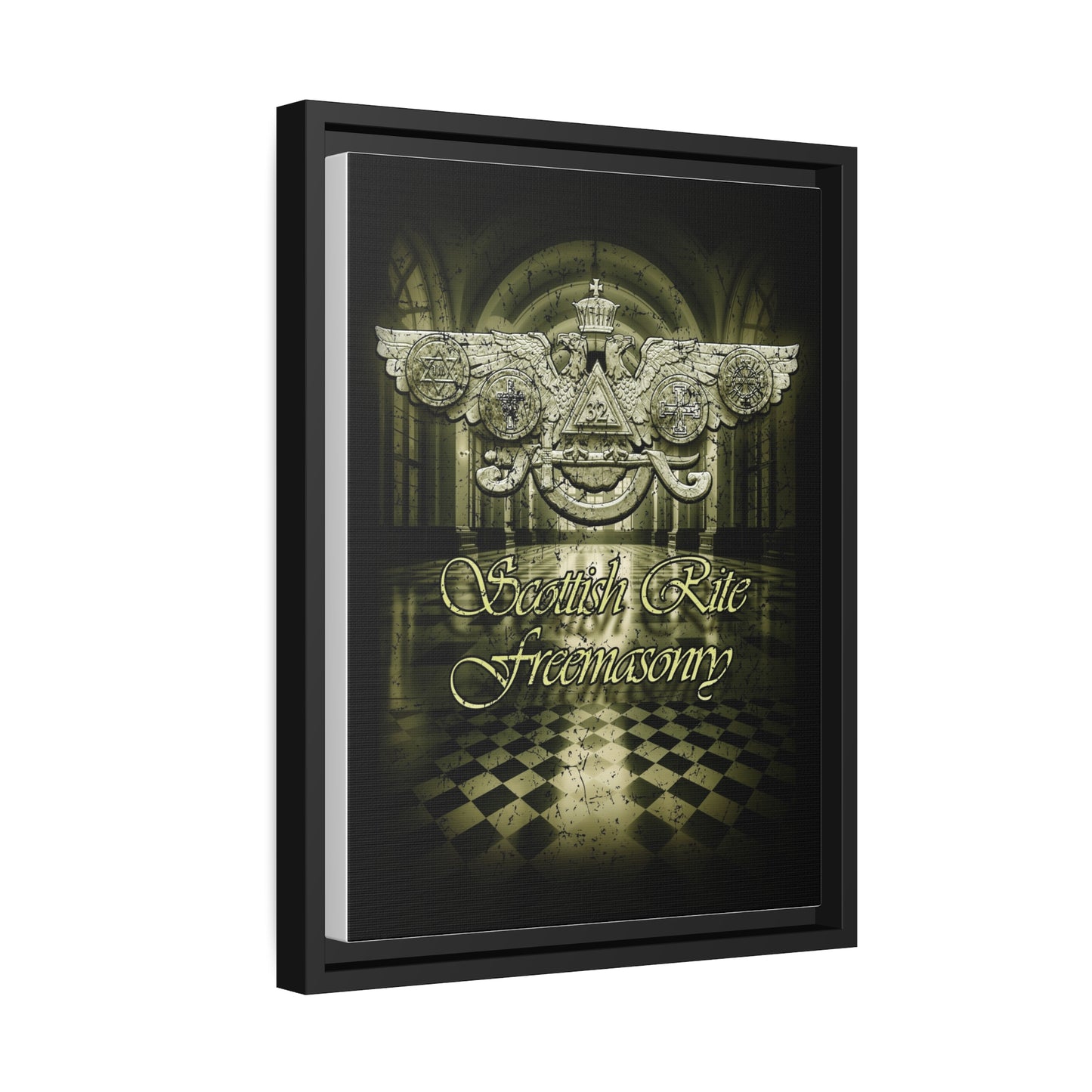 Scottish Rite, Matte Canvas, Black Frame