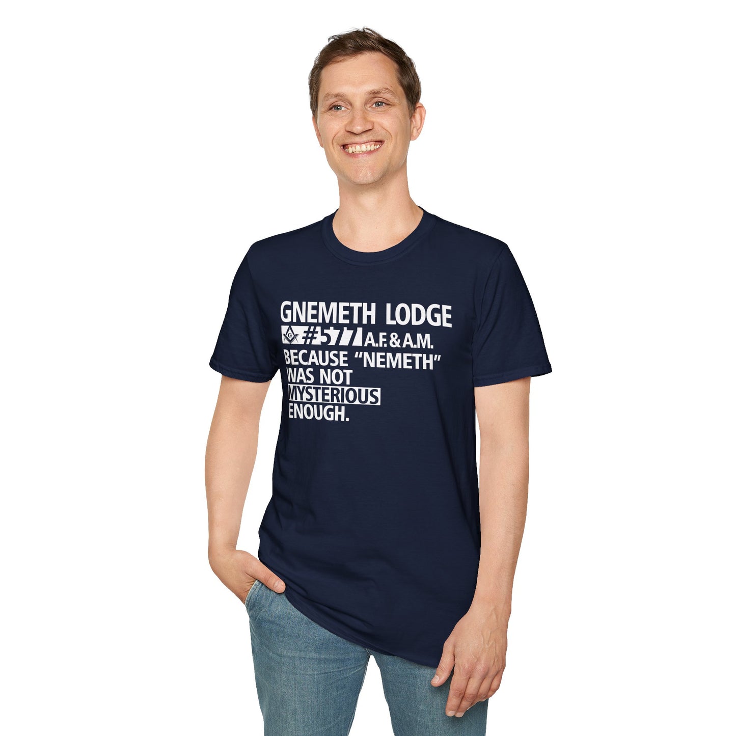 GNEMETH Lodge #5771 A.F. & A.M. T-Shirt — “Because ‘Nemeth’ Was Not Mysterious Enough”