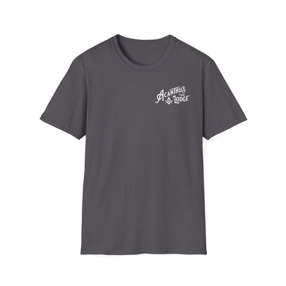 Acanthus Lodge #632 Left Chest logo. Unisex Softstyle T-Shirt
