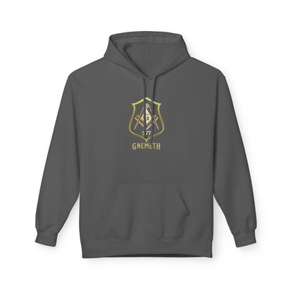 Gnemth Lodge Crest Design, Unisex Midweight Softstyle Fleece Hoodie -