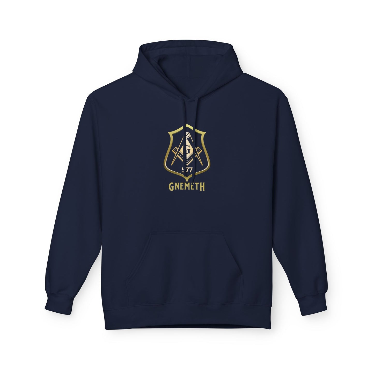 Gnemth Lodge Crest Design, Unisex Midweight Softstyle Fleece Hoodie -