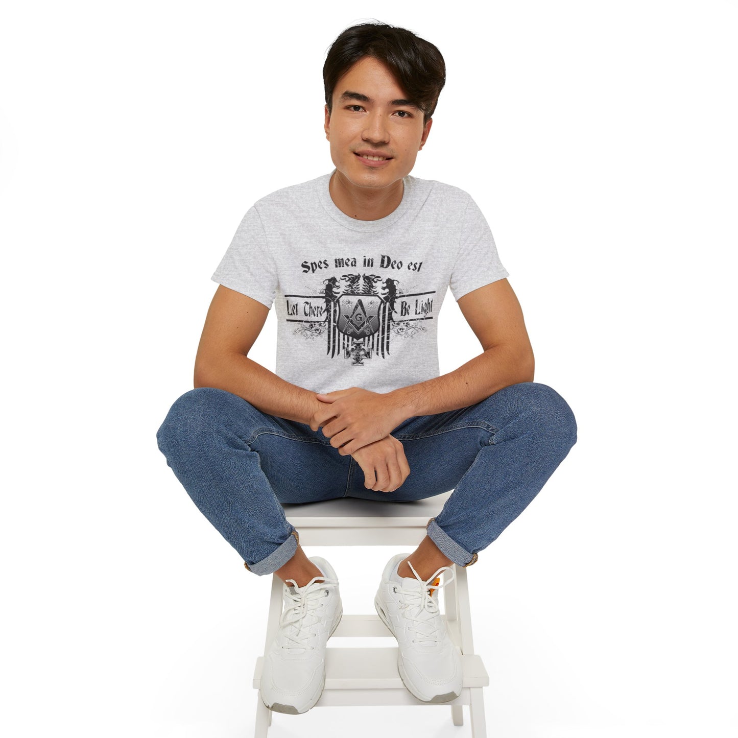 Let There Be Light, Blk&Gry Ultra Cotton Tee