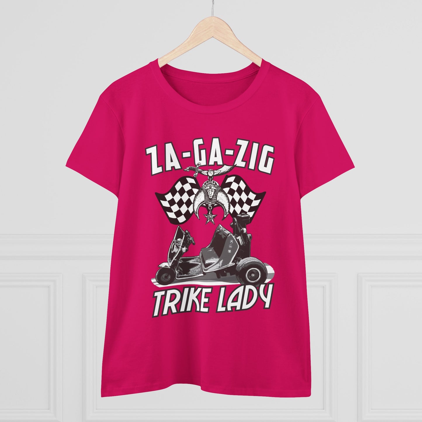 Trike Lady Graphic Tee - Fun Midweight Cotton T-Shirt for Trike Enthusiasts