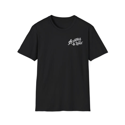 Acanthus Lodge #632 Left Chest logo. Unisex Softstyle T-Shirt