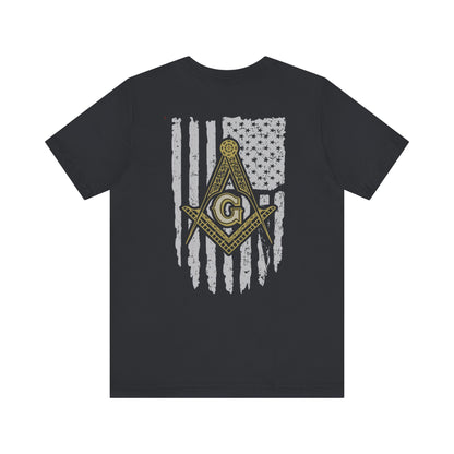 Gnemeth Lodge, Unisex Short Sleeve Tee - American Flag Design