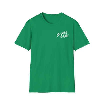 Acanthus Lodge #632 Left Chest logo. Unisex Softstyle T-Shirt