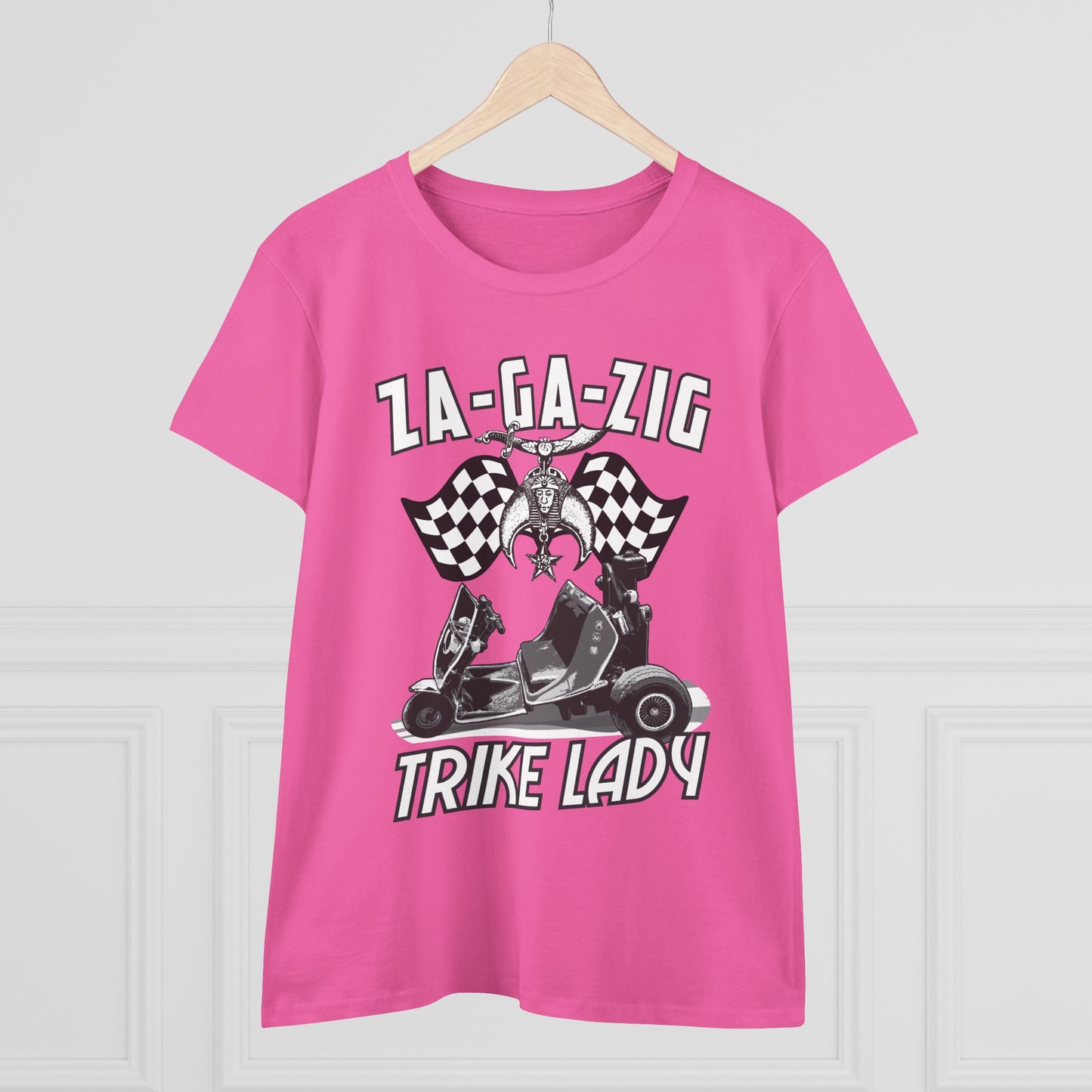 Trike Lady Graphic Tee - Fun Midweight Cotton T-Shirt for Trike Enthusiasts