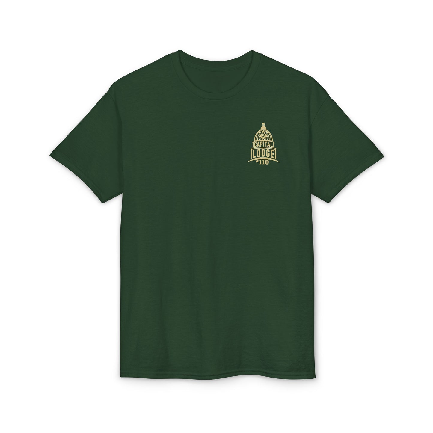 Capital Lodge Compass T-Shirt — "Meet Upon the Level, Part Upon the Square"