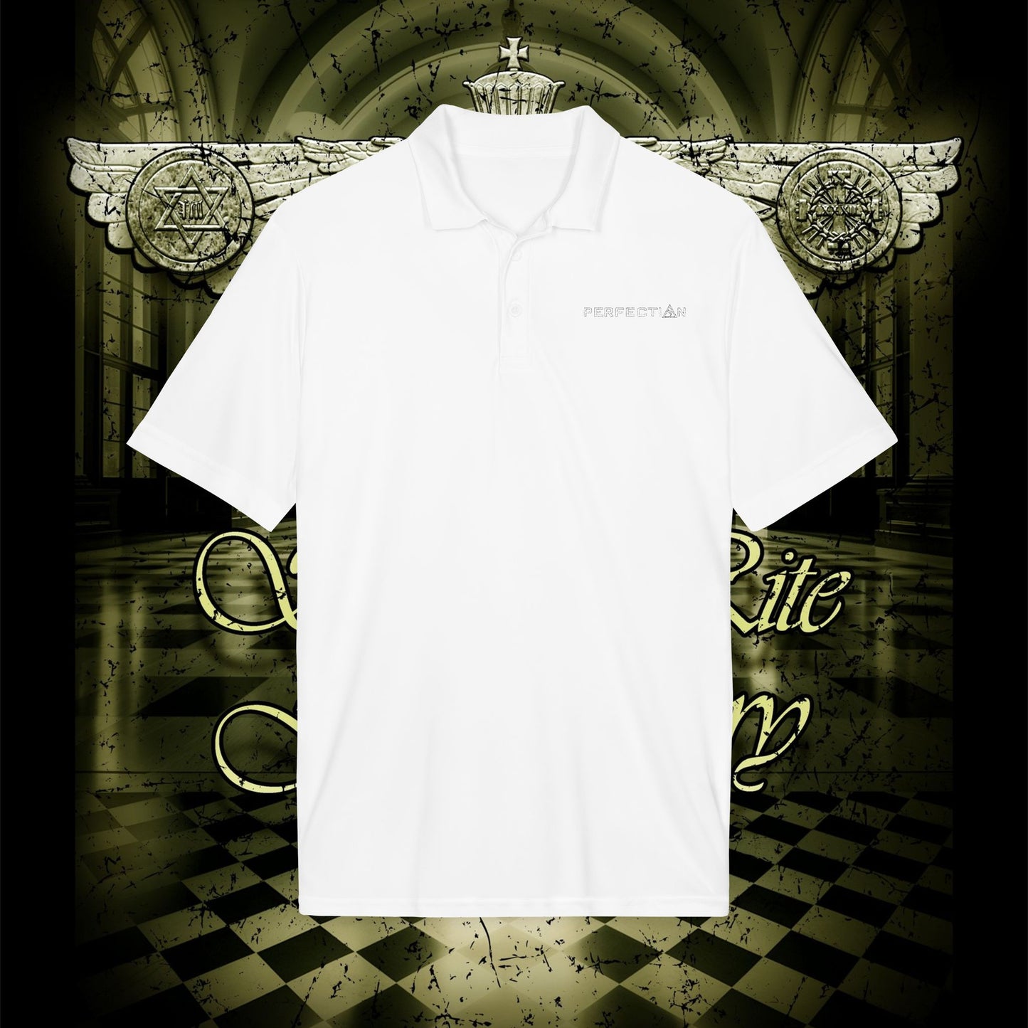 Lodge of Perfection Polo Shirt — DTF left chest logo