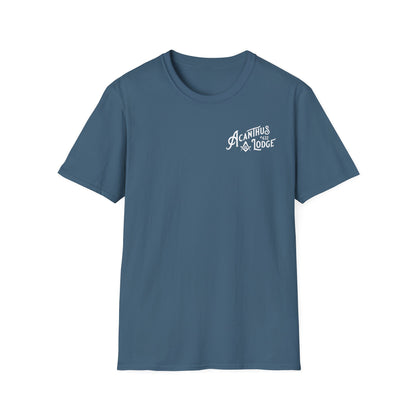 Acanthus Lodge #632 Left Chest logo. Unisex Softstyle T-Shirt