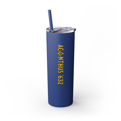 Acanthus Lodge Skinny Tumbler with Straw, 20oz