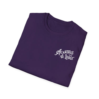 Acanthus Lodge #632 Left Chest logo. Unisex Softstyle T-Shirt
