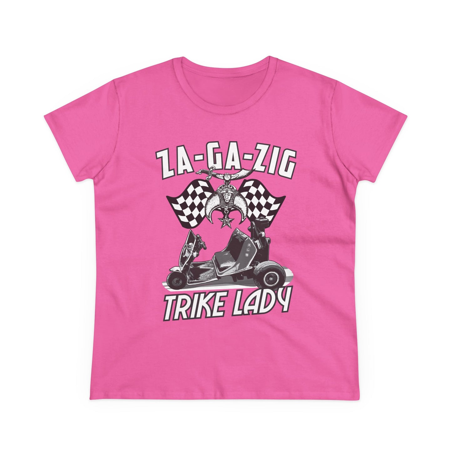 Trike Lady Graphic Tee - Fun Midweight Cotton T-Shirt for Trike Enthusiasts
