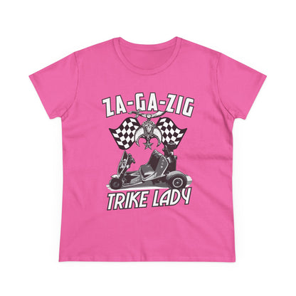 Trike Lady Graphic Tee - Fun Midweight Cotton T-Shirt for Trike Enthusiasts
