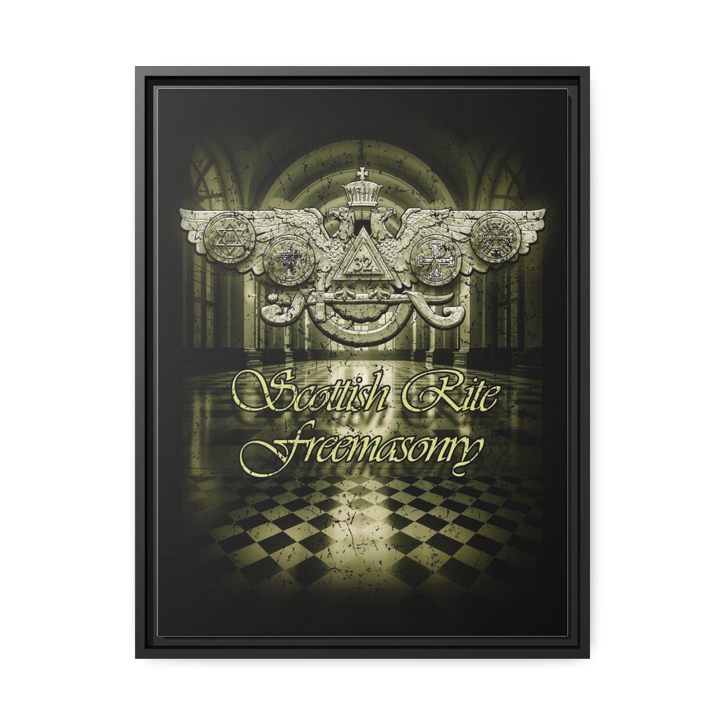Scottish Rite, Matte Canvas, Black Frame