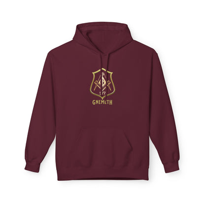 Gnemth Lodge Crest Design, Unisex Midweight Softstyle Fleece Hoodie -