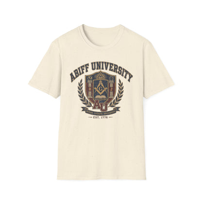 Abiff University Crest T-Shirt — Masonic Vintage College Tee