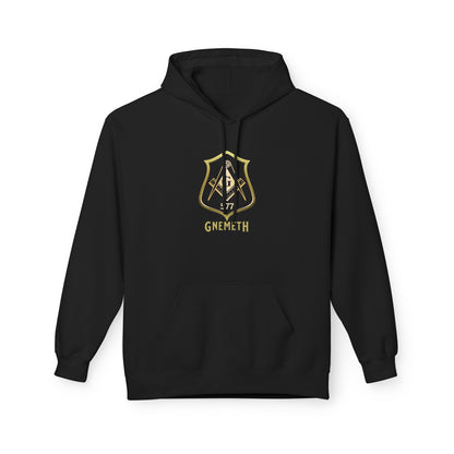 Gnemth Lodge Crest Design, Unisex Midweight Softstyle Fleece Hoodie -