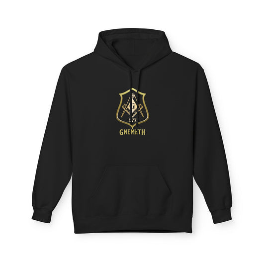 Gnemth Lodge Crest Design, Unisex Midweight Softstyle Fleece Hoodie -