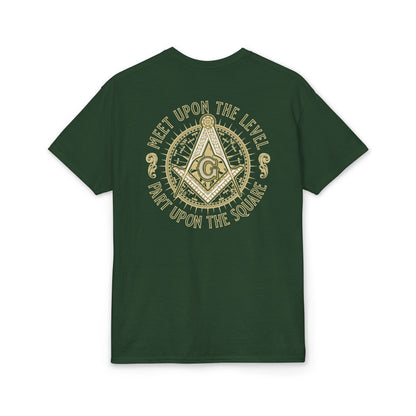 Capital Lodge Compass T-Shirt — "Meet Upon the Level, Part Upon the Square"