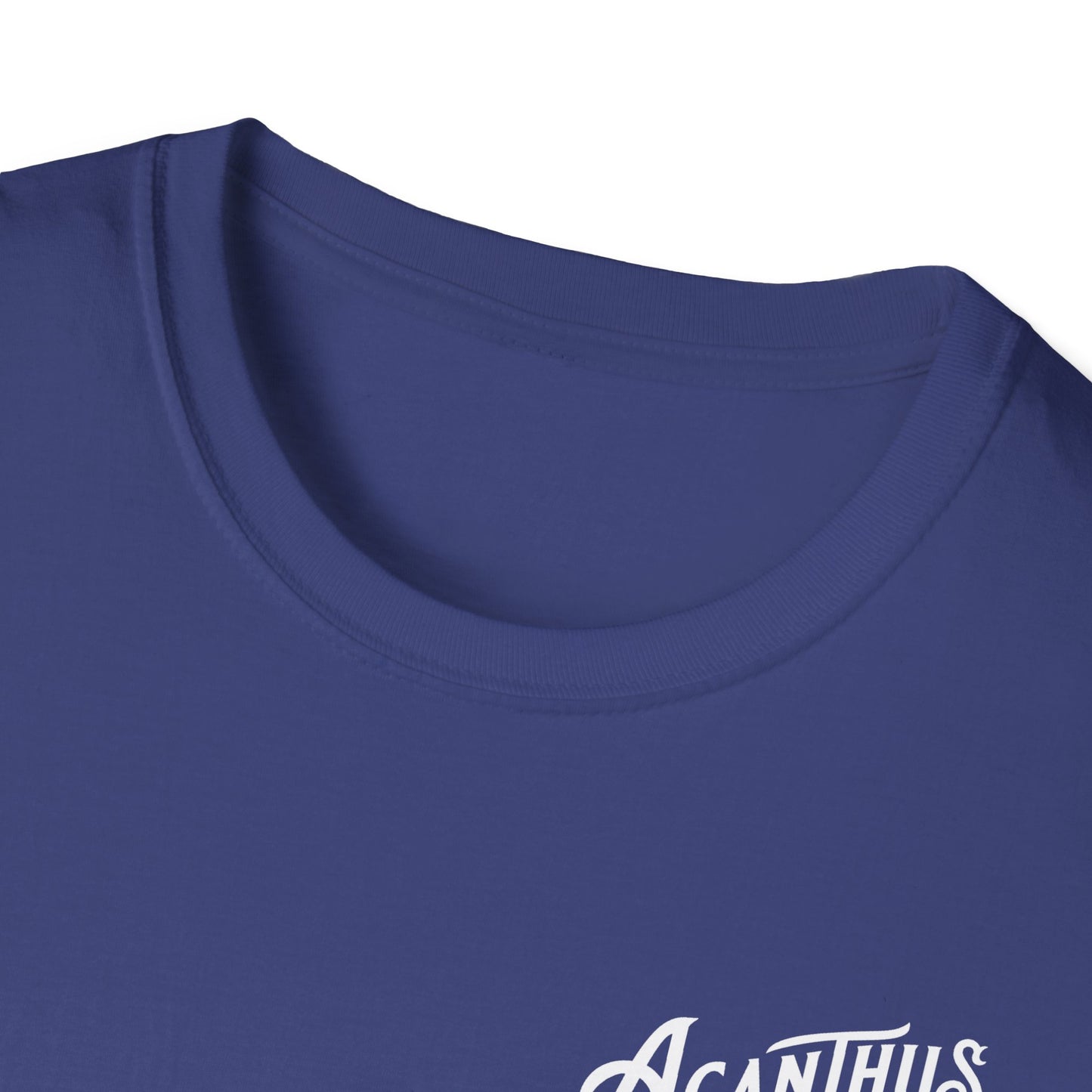 Acanthus Lodge #632 Left Chest, & Back Compass Print. Unisex Softstyle T-Shirt