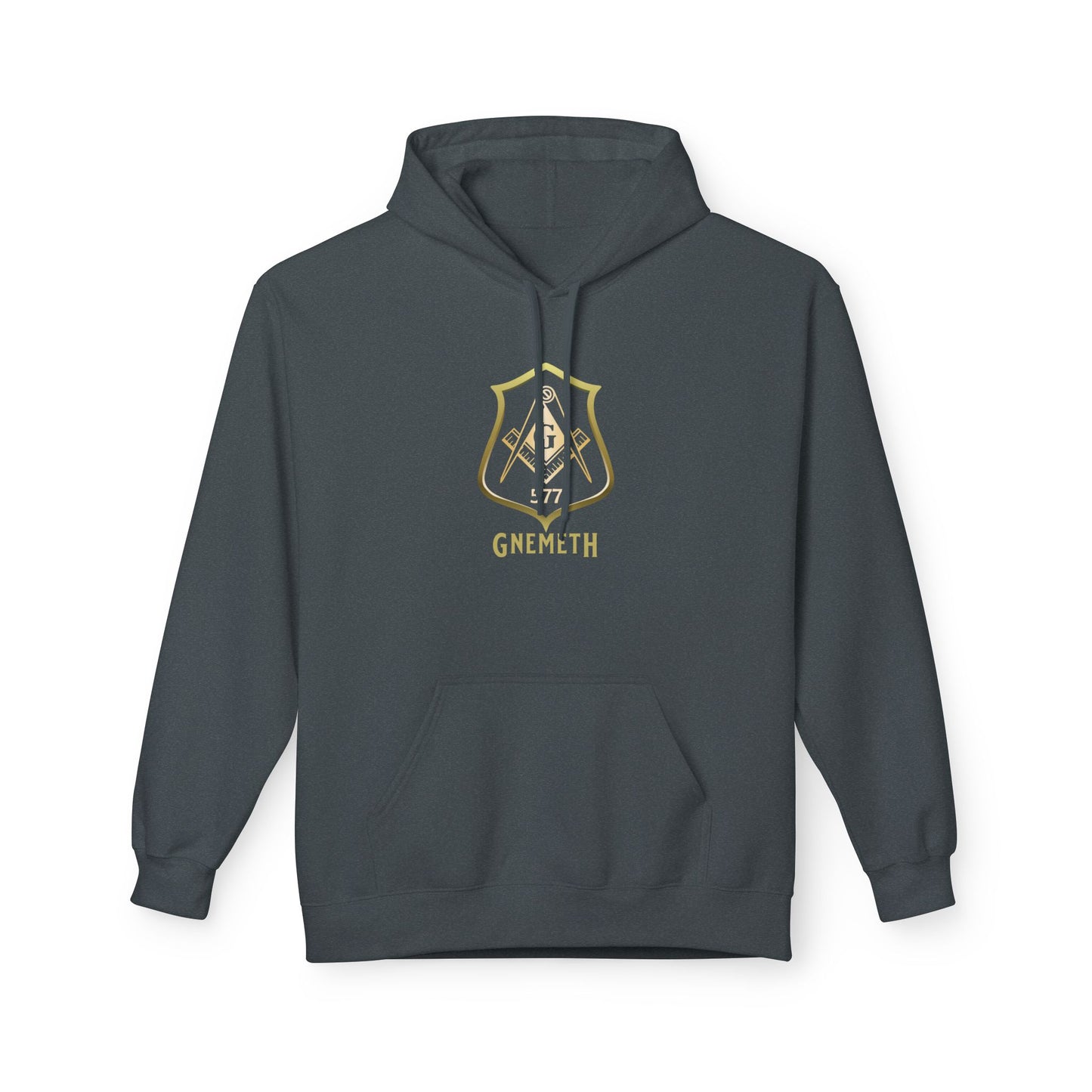 Gnemth Lodge Crest Design, Unisex Midweight Softstyle Fleece Hoodie -