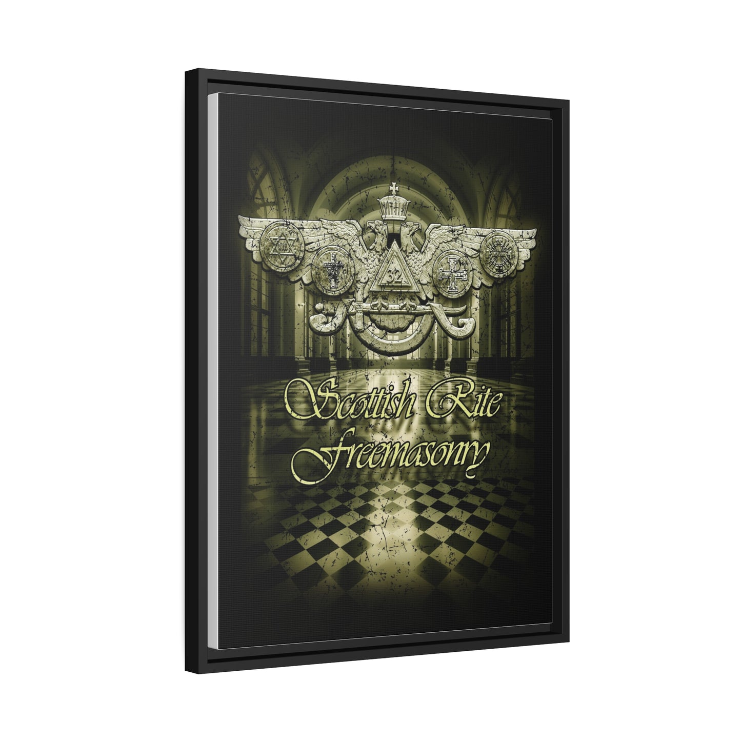 Scottish Rite, Matte Canvas, Black Frame