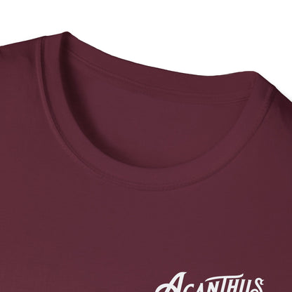 Acanthus Lodge #632 Left Chest, & Back Compass Print. Unisex Softstyle T-Shirt
