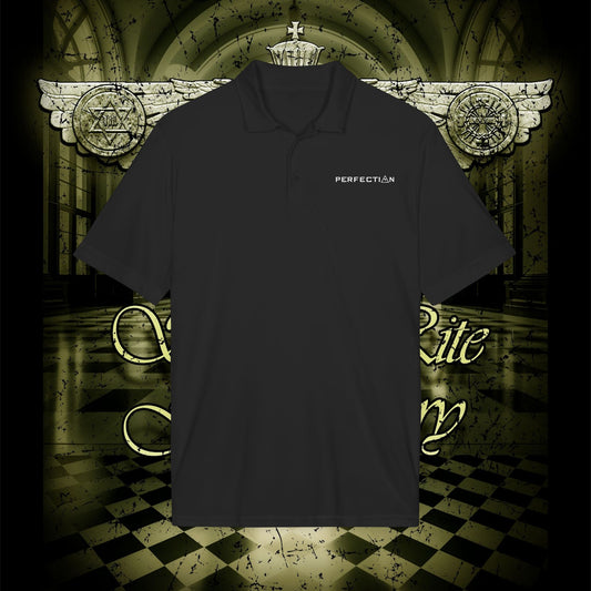 Lodge of Perfection Polo Shirt — DTF left chest logo