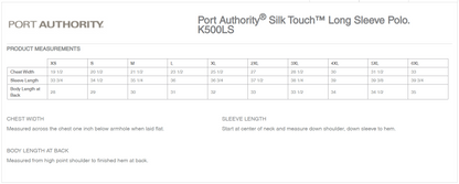 Acanthus PAST MASTER Long Sleeve POLO, K500LS Port Authority® Silk Touch™