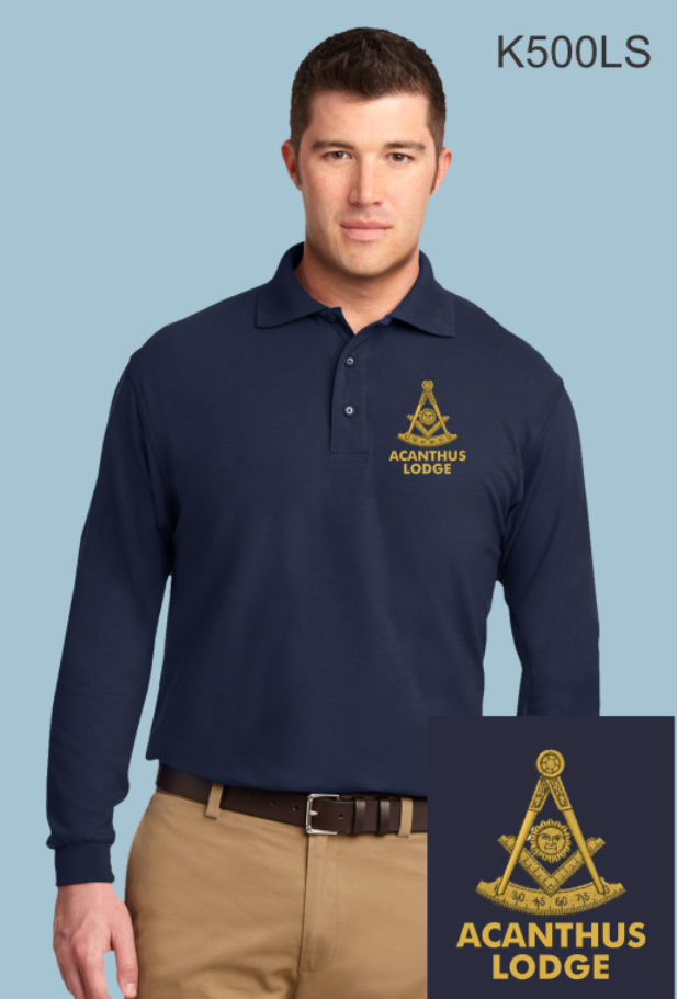 Acanthus PAST MASTER Long Sleeve POLO, K500LS Port Authority® Silk Touch™