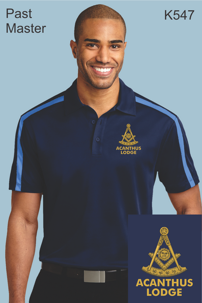 Past Master Acanthus, Port Authority® Silk Touch™ Performance Colorblock Stripe Polo K547 (Copy)