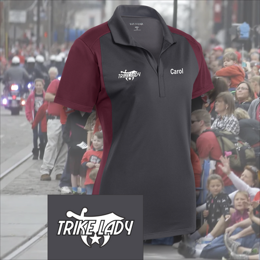 Trike Lady, WITH NAME. Sport-Tek® Women's Polo LST652