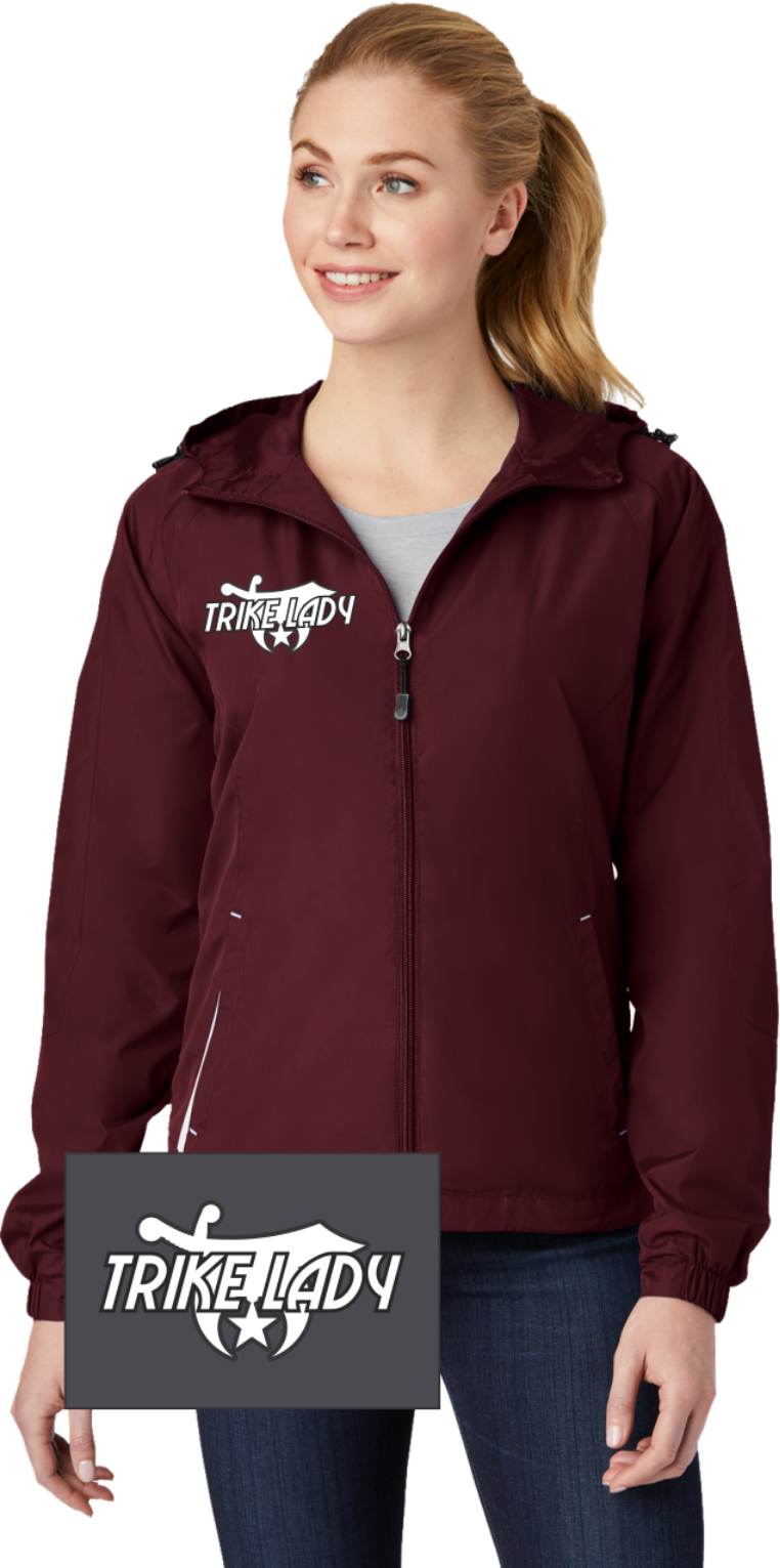 Trike Lady Hooded Raglan Jacket, LST76