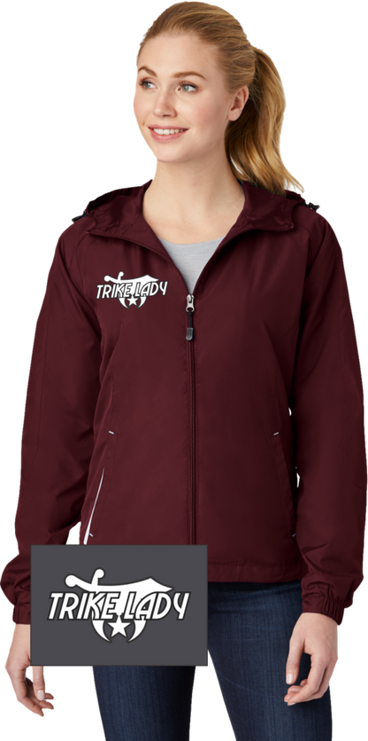 Trike Lady Hooded Raglan Jacket, LST76