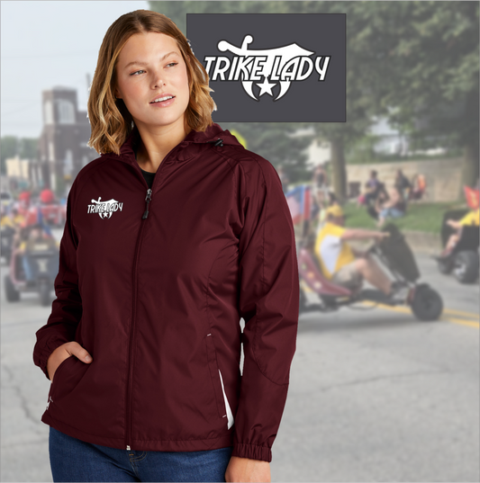Trike Lady Hooded Raglan Jacket, LST76