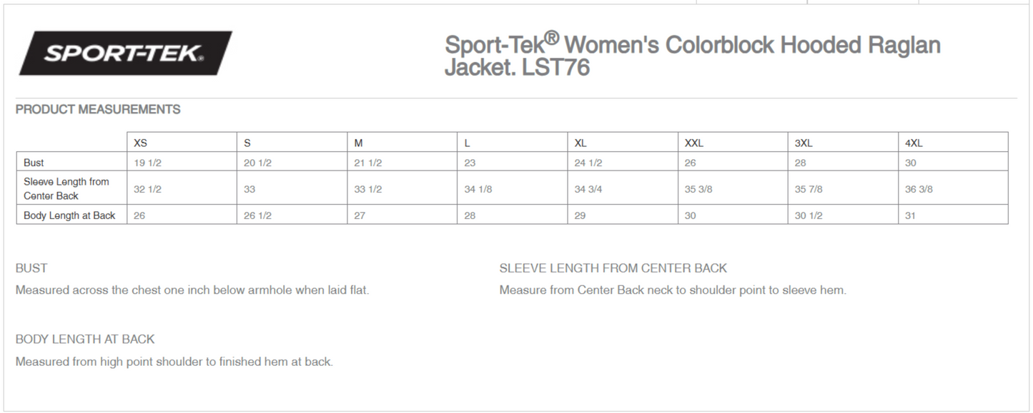 Trike Lady Hooded Raglan Jacket, LST76