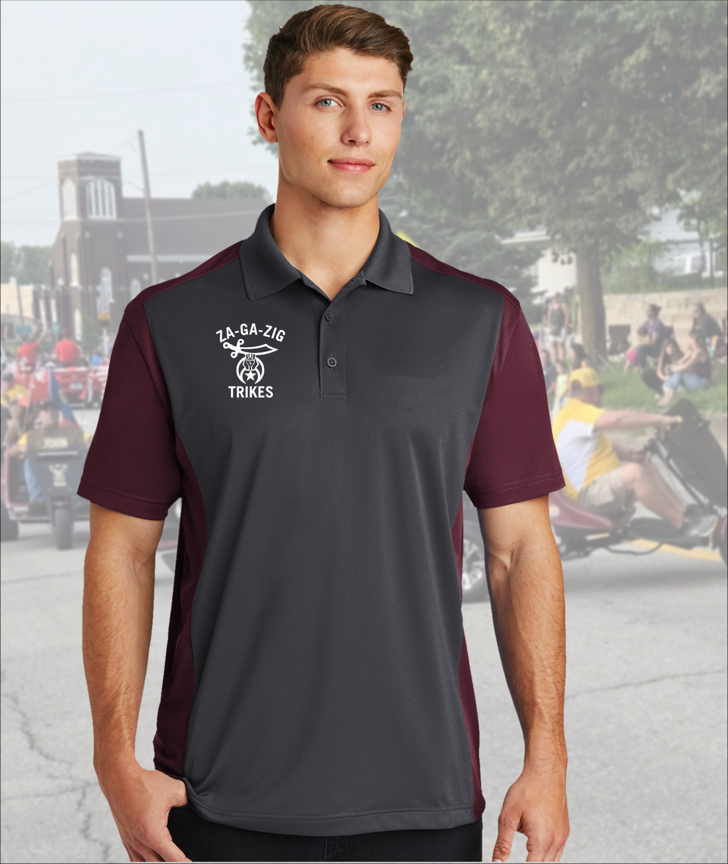 ZGZ Trike Polo, Sport-Tek® Colorblock Micropique Sport-Wick® Polo, ST652