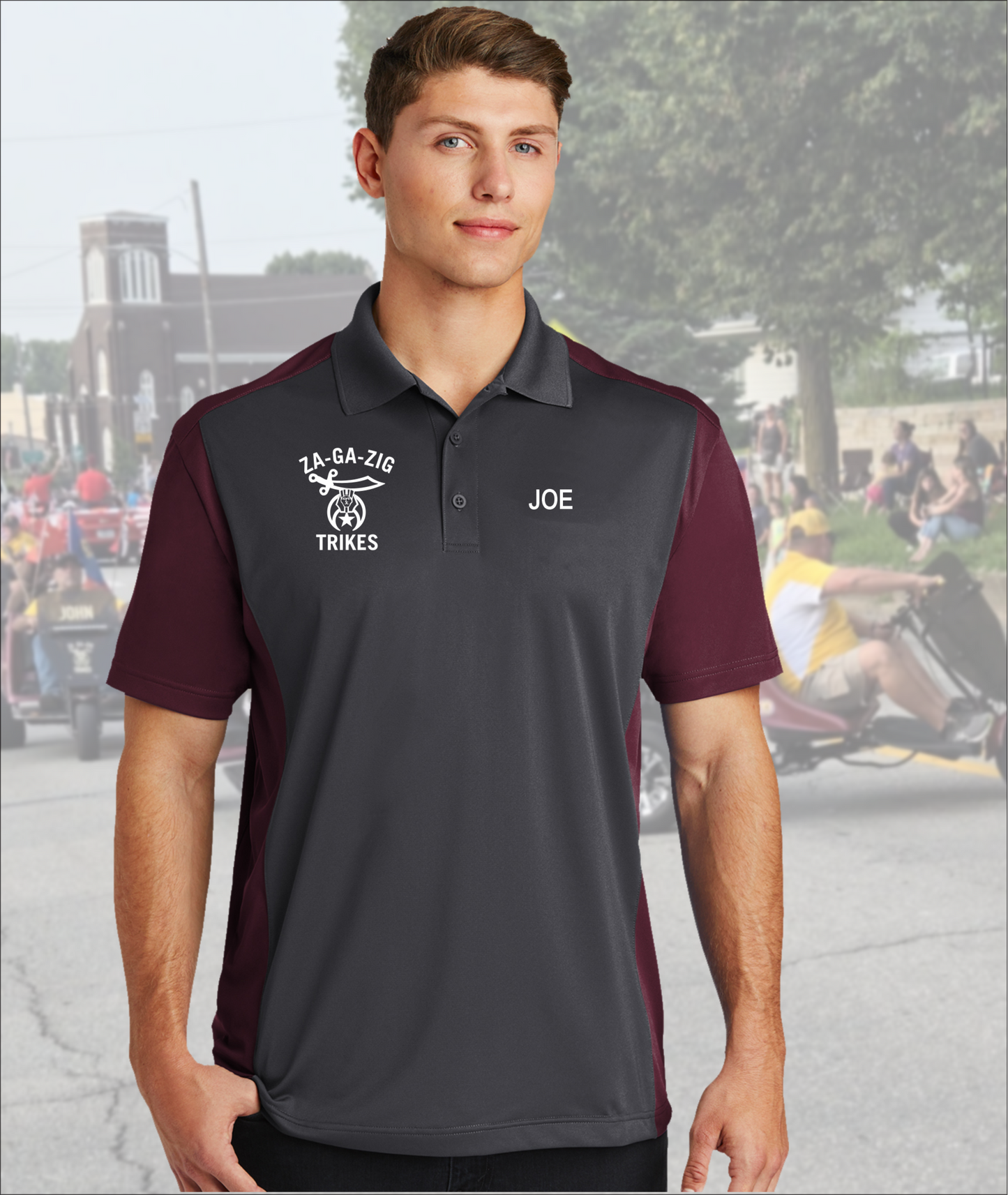 ZGZ Trike Polo, WITH NAME, Sport-Tek® Sport-Wick® Polo, ST652